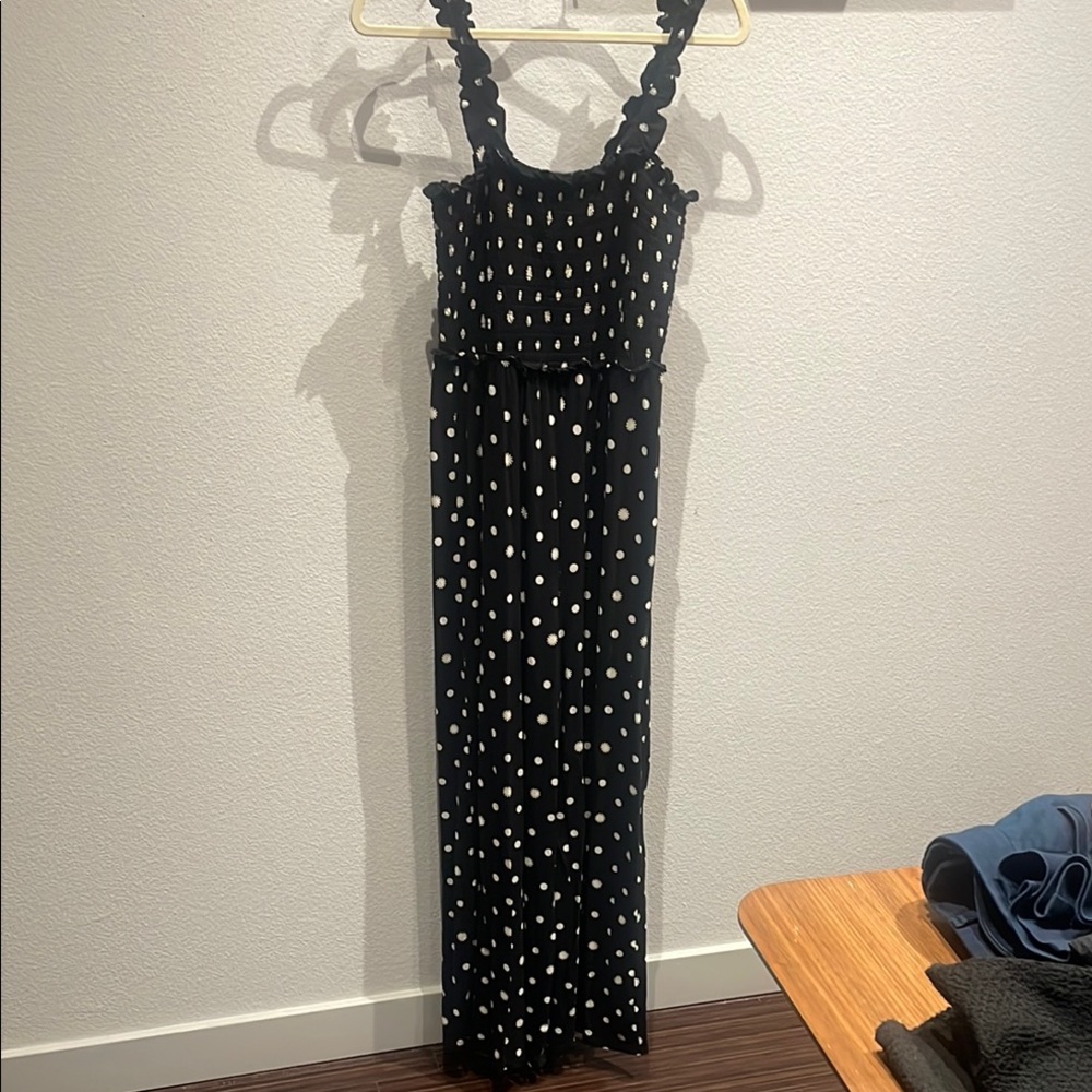 BP Black Floral Jumpsuit size small